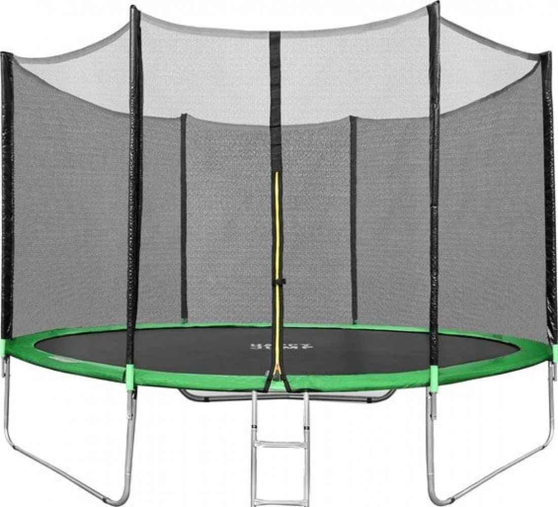 Батут Atlas Sport 312 см - 10ft BASIC (3 ноги) с внешней сеткой и лестницей GREEN - фото1 Батут Atlas Sport 312 см - 10ft BASIC (3 ноги) с внешней сеткой и лестницей GREEN - фото1